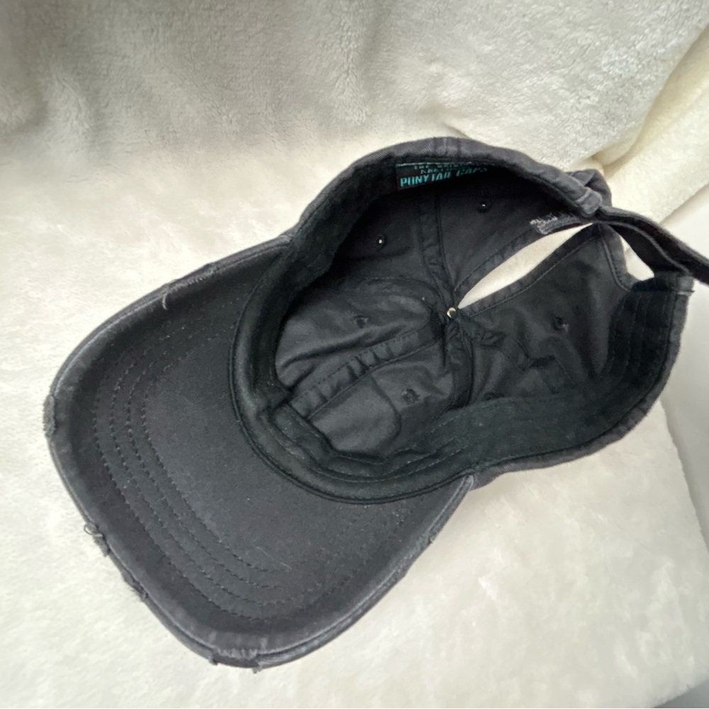 Kbethos Black Distressed Style‎ Ponytail Ball Cap Sporty Travel - Picture 9 of 13